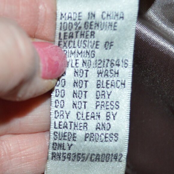 Peter Nygard 16 Dark Silver Genuine Leather Jacket Crystal Buttons - Picture 10 of 11